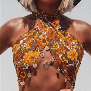 Her Pony The Label Margaux Jingle Bandeau Top